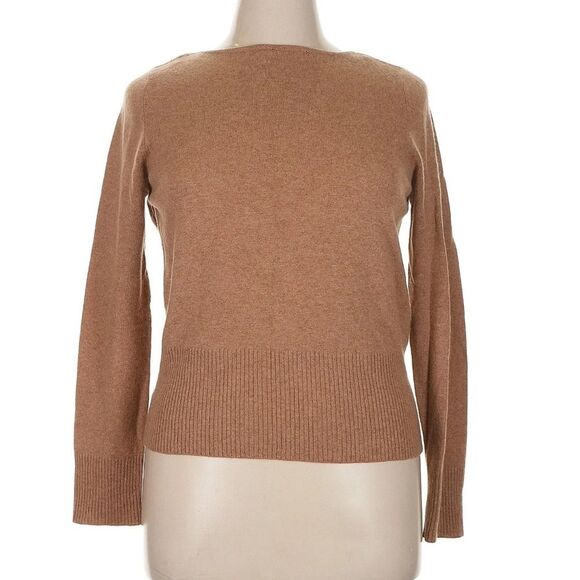Vintage Valerie Stevens 100% Cashmere Camel Tan Made in Hong Kong Crew Sweater - Picture 1 of 5